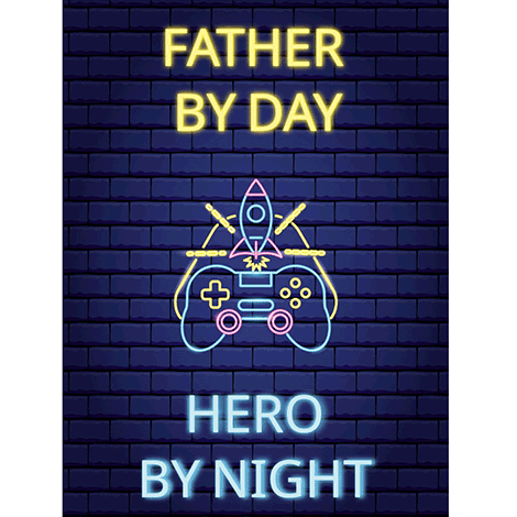 Father By Day Hero By Night Father's Day eCard